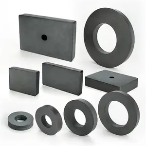 Customized High performance round disc block ferrite magnet Y30 Y35 Y38 Y44 Y46 ferrite magnet for motor door catcher speaker