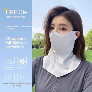 <span class=keywords><strong>Masque</strong></span> de protection solaire intégrale pour femme, anti-UV, respirant, séchage rapide, en soie glacée et polyester, idéal pour la conduite et le cyclisme en été - Product Image 2