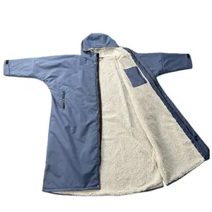 Robe de secagem rápida para praia, parka/casaco de lã casual, robe à prova d' água, poncho de surf