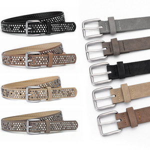 <span class=keywords><strong>Ceinture</strong></span> en PU JULUN pour <span class=keywords><strong>femme</strong></span>, style <span class=keywords><strong>daim</strong></span>, avec clous, design ajouré, <span class=keywords><strong>ceinture</strong></span> décontractée - Product Image 1