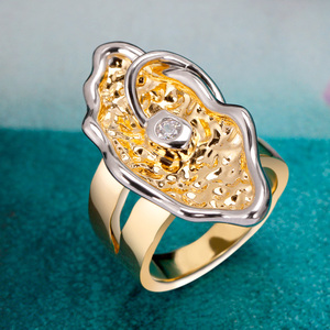 Anillos de dedo de gama alta de moda 011765, joyería india de Zirconia cúbica AAA para mujer, accesorios de joyería de compromiso de boda - Product Image 4