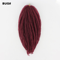 Extensiones de Cabello Sintético Trenzado Marley Cubano Popular, 18 y 24 Pulgadas, Color Rubio Degradado, Rizado y Encrespado