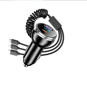 Doppio tipo-C porte USB ad alta potenza 12V 24V PD QC 3.0 USB-C veloce caricabatterie per auto per computer portatile Tablet e telefono cellulare