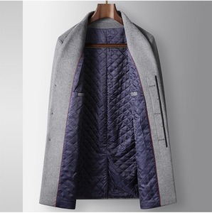 Abrigo de Hombre para Otoño e Invierno, con Cuello Chal, Largo Medio, <span class=keywords><strong>Acolchado</strong></span> y Grueso, Estilo Juvenil y Ejecutivo, sin Cuello - Product Image 3