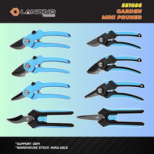 551056 Cisailles de jardinage droites DIY certifiées FSC, mini-cisailles en acier 152 mm, poignée PP TPR, prise en main souple, verrou de sécurité, pour fleurs - Product Image 3