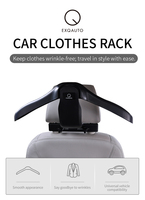 Carmate Porte-vêtements universel de luxe en ABS pour costumes, vestes et manteaux, anti-plis, installation rapide, accessoire de voiture élégant