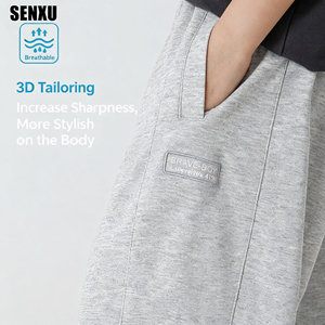 Pantalones deportivos informales para <span class=keywords><strong>niño</strong></span>, de piernas anchas con estampado a cuadros, tejido de punto de algodón, técnica lavada, estilo de mallas rectas - Product Image 4