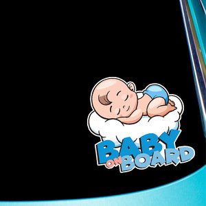 Venta caliente dibujos animados lindo bebé a bordo pegatina coche ventana de plástico parachoques trasero arañazos decoración para comercio exterior - Product Image 3