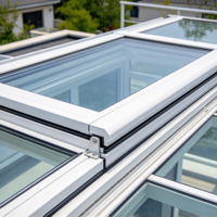 Fenêtre de toit électrique insonorisée, réduction du bruit de 35 dB, double vitrage trempé, lanterneau en aluminium