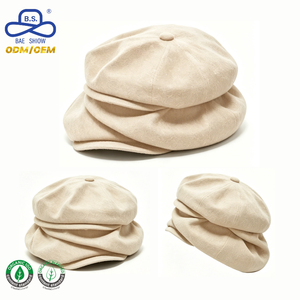 Boinas Elegantes <span class=keywords><strong>de</strong></span> <span class=keywords><strong>Lana</strong></span> <span class=keywords><strong>de</strong></span> Diseño Premium OEM, Personalizadas, <span class=keywords><strong>de</strong></span> Triple Capa, en Colores Lisos, para <span class=keywords><strong>Mujer</strong></span>, Uso Diario Informal - Product Image 1