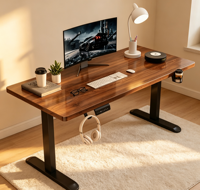 Base de Escritorio Ergonómica Plegable de Metal con Altura Ajustable Electrónicamente, para Trabajar de Pie o Sentado, para Oficina y Computadora
