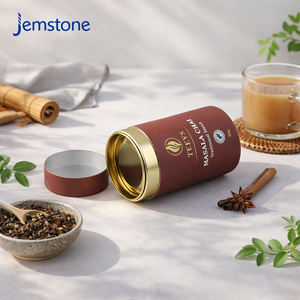 Boîte d'emballage cylindrique en carton kraft recyclable de qualité alimentaire pour café, épices, snacks, thé aux herbes, avec logo personnalisé - Product Image 3
