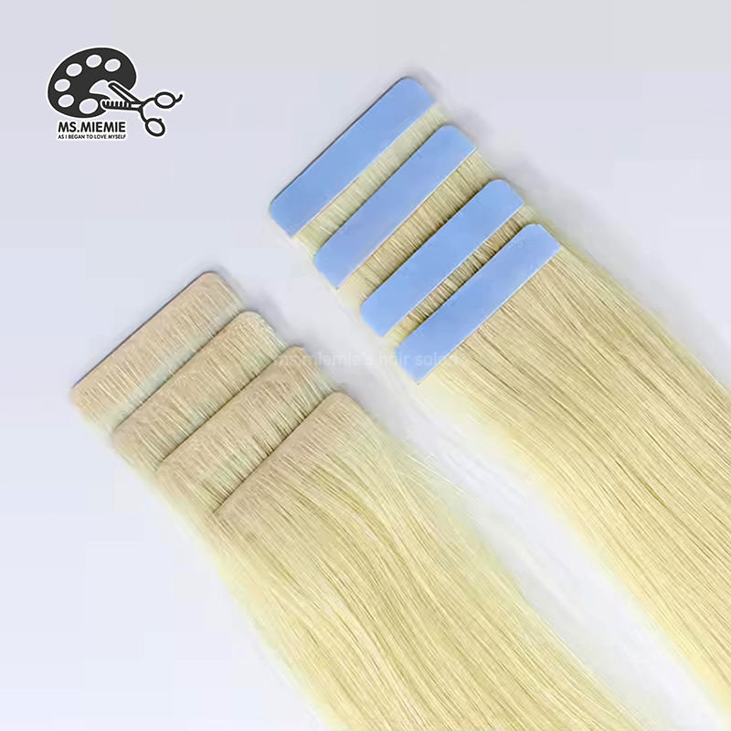 Ms.Miemie High-End Quality 100% Unprocessed Virgin Human Hair Extensions Seamless Injection Tape Hair Wholesale