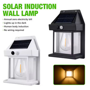 Lampe murale extérieure solaire à LED avec capteur de présence, trois modes d'éclairage nocturne pour jardin, villa, patio - Product Image 1