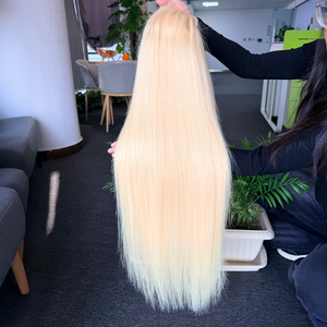Peluca de Cabello Humano Brasileño de Alta Calidad, 100% Cabello Humano, 5x5, Liso, 30 Pulgadas, Rubio 613, Venta al por Mayor - Product Image 2