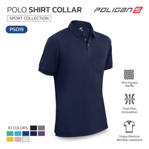 เสื้อโปโล unisex พรีเมี่ยม, 55% โพลีเอสเตอร์ไมโครซูเปอร์โฟลว์ + เส้นใยโพลีเอสเตอร์45% มินิสแควร์วาฟเฟิลดีไซน์ที่ดีที่สุด