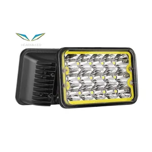 Faros LED cuadrados para coche, luces de 45W, 6500K, Hi-Lo, 4x6, H4, para Chevy Express, Van de carga, 1500, 2500, 3500, H6014/H6052/H6054/6054