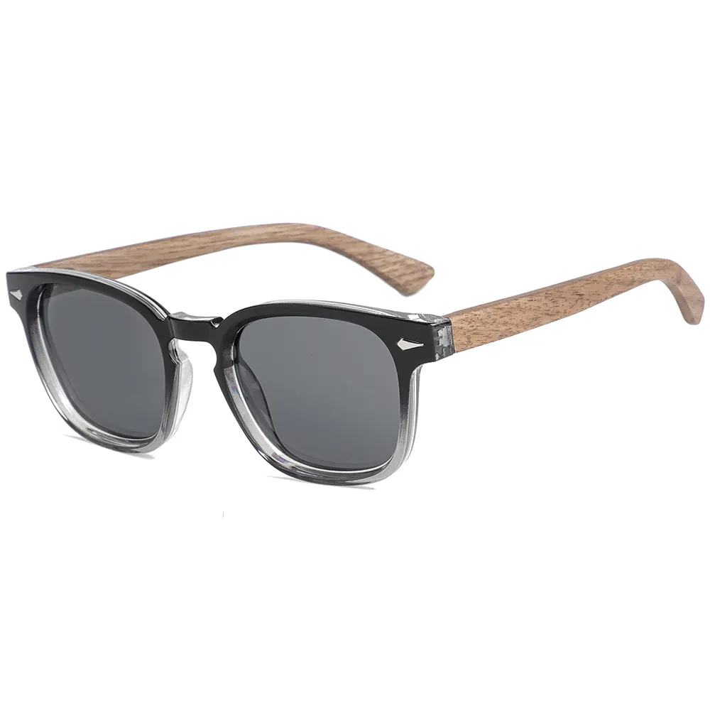 Hot sales wood sunglasses frame custom logo cheap polarized plastic bamboo handmade sun glasses shades