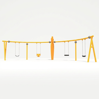 Ensemble de balançoires créatives pour enfants, siège de balançoire multi-types, structure en alliage, équipement de terrain de jeu pour garderies et écoles
