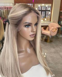 Perruque Lace Front Glueless de Qualité Supérieure, Cheveux Humains Vierges Remy Européens, Blond Platine Transparent - Product Image 2