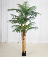 Palmier artificiel à tronc épais et grandes feuilles, en pot en plastique, de 120 cm à 250 cm (en option), plante décorative tropicale