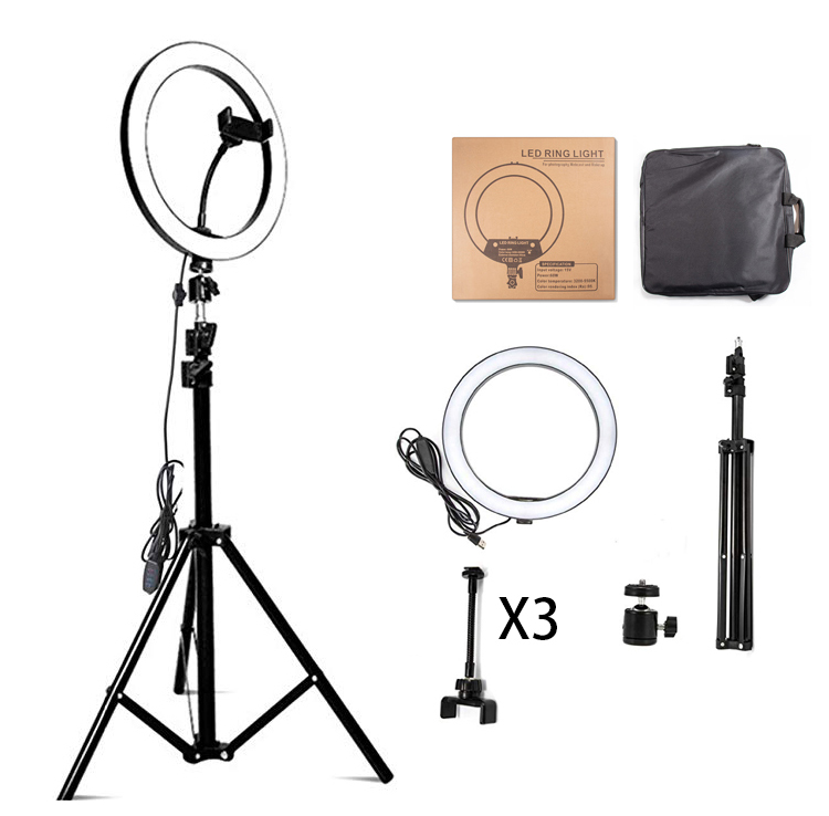 10 Inch Led Ring Light With 2m Tripod Stand Cell Phone Holder Fo Beauty Ringlight