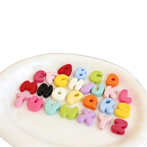 Abalorios acrílicos <span class=keywords><strong>de</strong></span> 25 mm con orificio grande, <span class=keywords><strong>letras</strong></span> <span class=keywords><strong>de</strong></span> burbujas, <span class=keywords><strong>letras</strong></span> del alfabeto, cuentas gruesas y bonitas <span class=keywords><strong>para</strong></span> hacer collares, pendientes, <span class=keywords><strong>pulseras</strong></span> y joyería DIY - Product Image 5