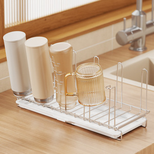 Escurridor de Platos Moderno de Acero Inoxidable, Escurreplatos Vertical, Organizador de Tazas para Encimera de Cocina - Product Image 4