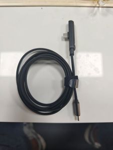 240W 6A Braided Nylon <b>Type</b>-<b>C</b> Fast Charging <b>Cable</b> Elbow Design 1.5m Length Compatible for Phones Earphone Camera Pure Copper - Product Image 2