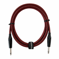 Câble audio professionnel OEM CH-G016 TS pour guitare, mâle-mâle, blindé en spirale, gaine en PVC, conducteur en cuivre sans oxygène, câble en tweed