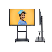 Tableau interactif intelligent 55 65 75 85 98 110 pouces Android 16 Octa Core 8 Go RAM 128 Go ROM avec écran tactile IR pour l'éducation et les conférences