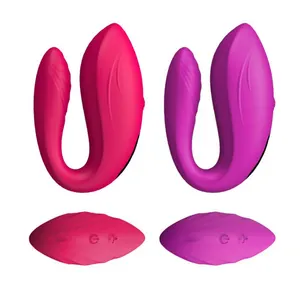 Drop Shipping Remote Wireless U Type Vibrator Erotic Toys U-Shaped Double Motor Vibration Couples Sex Toys