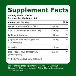 Capsules brûle-graisses et de gestion du poids les plus vendues avec L-Leucine et extrait de fruit de poivre noir 95% – Améliore la croissance musculaire - Product Image 2