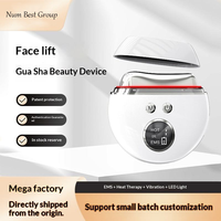Mini masseur facial portable : technologie EMS micro-courant, compresse chaude à température constante, rechargeable par USB