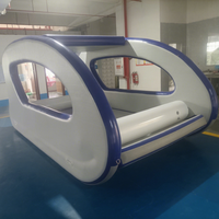 Bateau-maison gonflable solaire électrique Funworld WB-0019 pour fêtes aquatiques, avec taille et couleur personnalisables