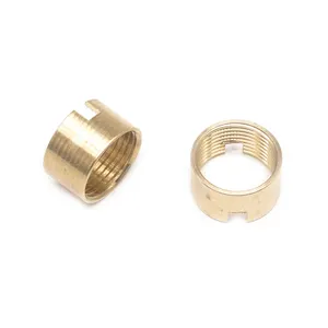 定制精密黄铜螺母适配器磁环连接器通用镀金小型适配器数控加工铣削零件