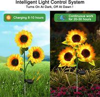 Luces Solares LED de Jardín con Forma de Girasol, Resistentes al Agua IP65, de Alta Calidad, Precio de Fábrica YUNAN, para Patio, Jardín y Uso en Exteriores