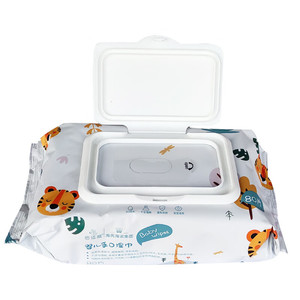 Lingettes douces pour les mains et la bouche des bébés Beswell, 80 lingettes, avec couvercle, non parfumées, adaptées à un usage domestique, pour les mains et la bouche des bébés - Product Image 1