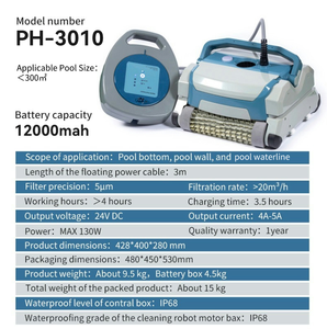 Limpiador de <span class=keywords><strong>piscinas</strong></span> robótico automático, aspiradora robótica inteligente inalámbrica para <span class=keywords><strong>piscinas</strong></span> - Product Image 2