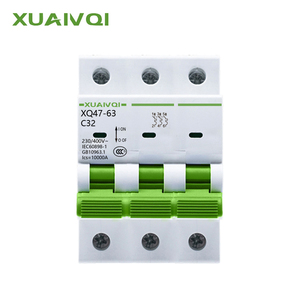 Interruptor Automático Tipo <span class=keywords><strong>B</strong></span> C D 3P 10kA MCB 230/400V 63A Mini Interruptor de Circuito 6-63A para Sistema de Bajo Voltaje Doméstico con CE - Product Image 1