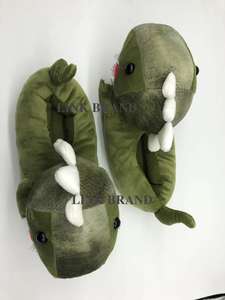Dernières pantoufles pour enfants en peluche de <span class=keywords><strong>dinosaure</strong></span> de qualité supérieure, cadeau promotionnel d'hiver, pour hommes - Product Image 4