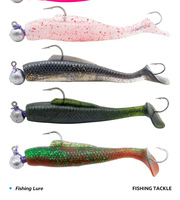 NOUVEAU Leurre de pêche souple pour eau douce, type Drop Shot, avec hameçon jig head, pour micro-espèces, longue portée, queue fourchue