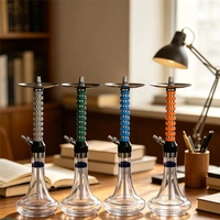 Ensemble de chicha de luxe de créateur en gros, grande taille, avec tête en aluminium unique et technique de miroir, haute qualité, boîte de marque