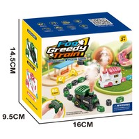 Permainan Koleksi Blok Kereta RC Magnetik dengan Suara Asap untuk Anak-anak, Permainan Interaktif RC Makan Mobil, Tumbuh, Ulangi, Mainan STEM
