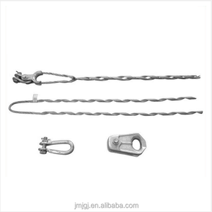 Dead End de agarre Guy preformado con grillete tipo U y horquilla de dedal galvanizado en caliente - Product Image 1