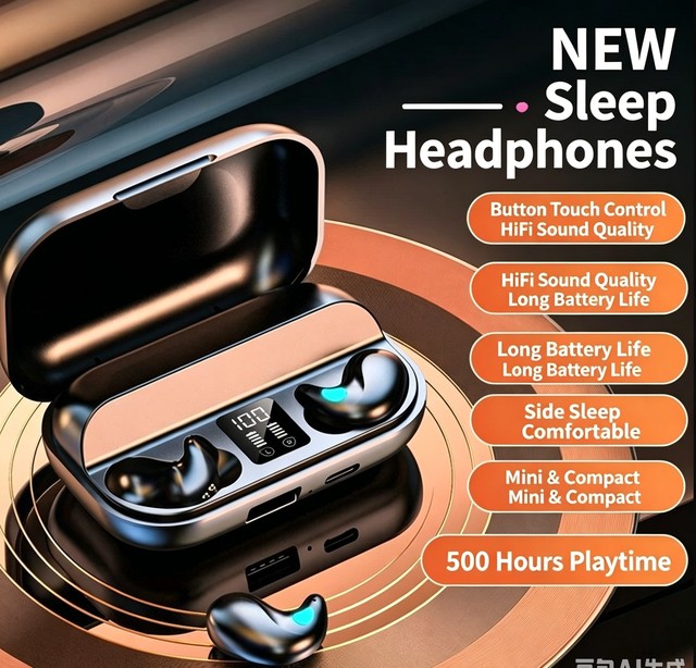 3D Surround Stereo Sound TWS Earbuds Comfort Sleep Headphones Noise Cancellation Hearing Protector with Power Display