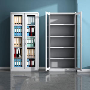 Văn phòng 2 cửa kính kim loại lưu trữ tủ thép Tủ hồ sơ Tủ thép tủ tủ thép lưu trữ tủ với 6 ngăn kéo - Product Image 5