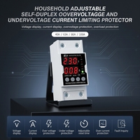 Dispositif de protection de circuit domestique 220V, neuf, à réinitialisation automatique, limiteur de surtension/sous-tension et de courant 63A