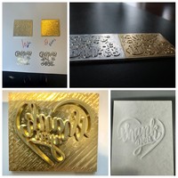 Cartes de visite de luxe cartes postales invitation de mariage impression typographique laiton aluminium magnésium meurt gravure CNC Machine