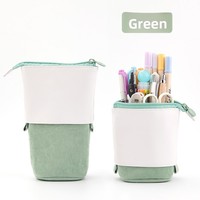 Trousse à crayons, porte-stylos, étui à papeterie en toile, sac transformable rétractable, organisateur coloré pour l'école
